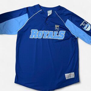 Kansas City Royals Majestic MLB Jersey Blue Size Large Baseball